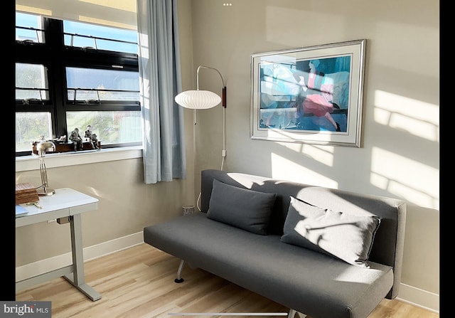 1111 Orren St NE Unit 300, Washington, DC 20002 - living area featuring wood finished floors, healthy amount of natural light, and baseboards