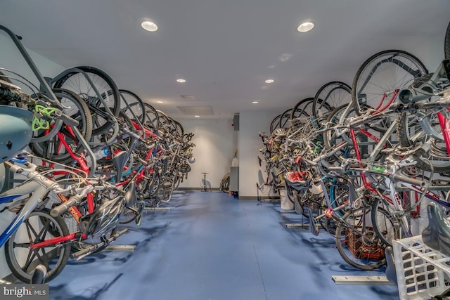1111 Orren St NE Unit 300, Washington, DC 20002 - garage with bike storage, recessed lighting, and baseboards