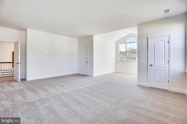 15491 Barnesville Rd, Boyds, MD 20841 - unfurnished living room featuring carpet flooring, baseboards, and vaulted ceiling