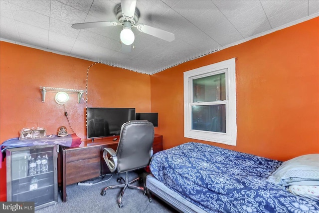 315 Mcginn Pl, New Castle, DE 19720 - carpeted bedroom with crown molding and a ceiling fan