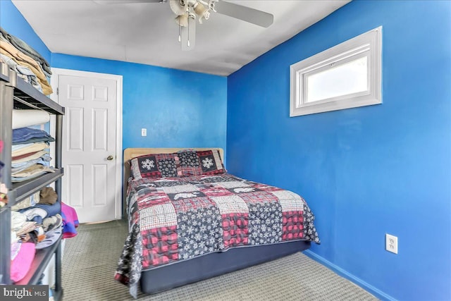 315 Mcginn Pl, New Castle, DE 19720 - carpeted bedroom featuring ceiling fan and baseboards