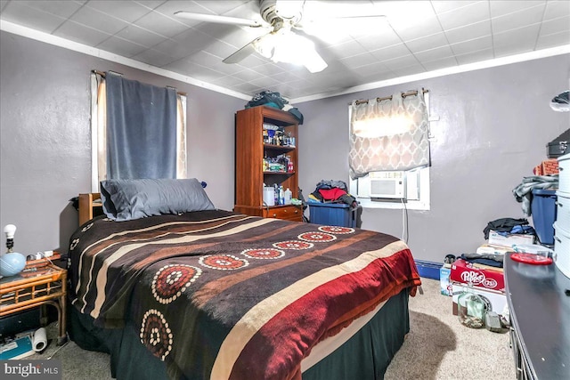 315 Mcginn Pl, New Castle, DE 19720 - bedroom with carpet flooring, a ceiling fan, and a baseboard heating unit