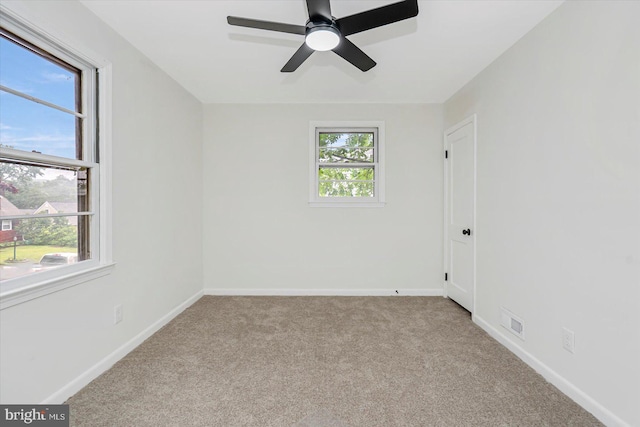 5507 Heatherwood Rd, Baltimore, MD 21227 - carpeted spare room with ceiling fan and baseboards