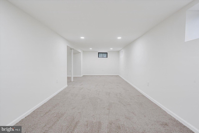 5507 Heatherwood Rd, Baltimore, MD 21227 - finished basement featuring recessed lighting, carpet flooring, and baseboards