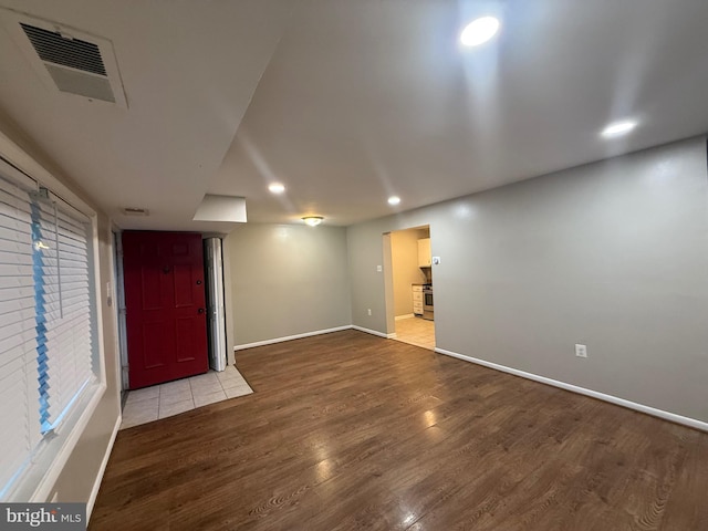 9200 Bridle Path Ln Unit E, Laurel, MD 20723 - unfurnished room featuring wood finished floors, recessed lighting, and baseboards