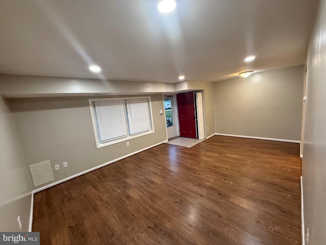 9200 Bridle Path Ln Unit E, Laurel, MD 20723 - empty room featuring wood finished floors, baseboards, and recessed lighting