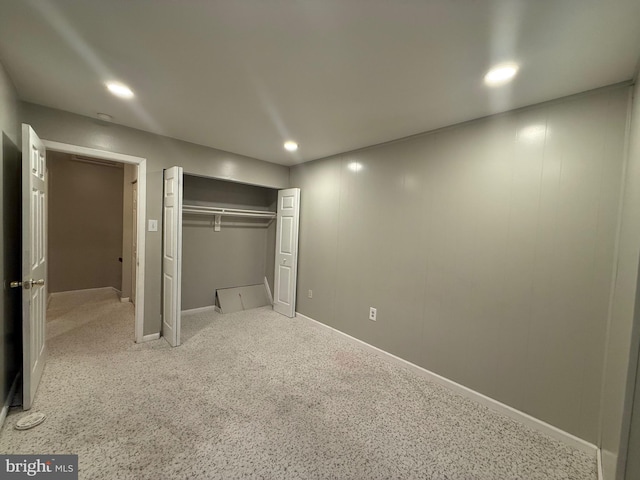 9200 Bridle Path Ln Unit E, Laurel, MD 20723 - unfurnished bedroom with recessed lighting, a closet, and baseboards