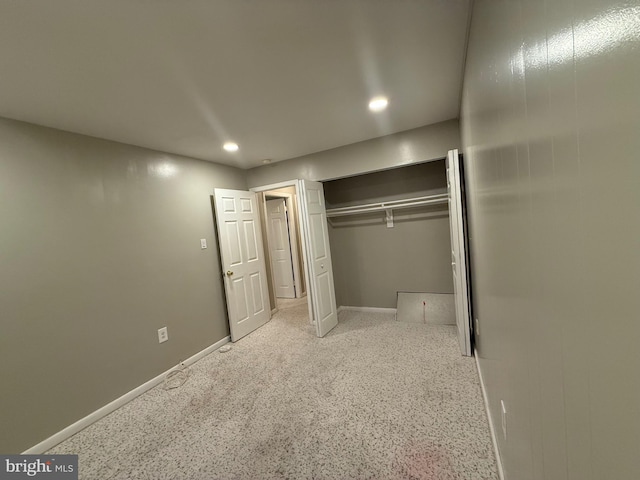 9200 Bridle Path Ln Unit E, Laurel, MD 20723 - unfurnished bedroom with recessed lighting, baseboards, and a closet