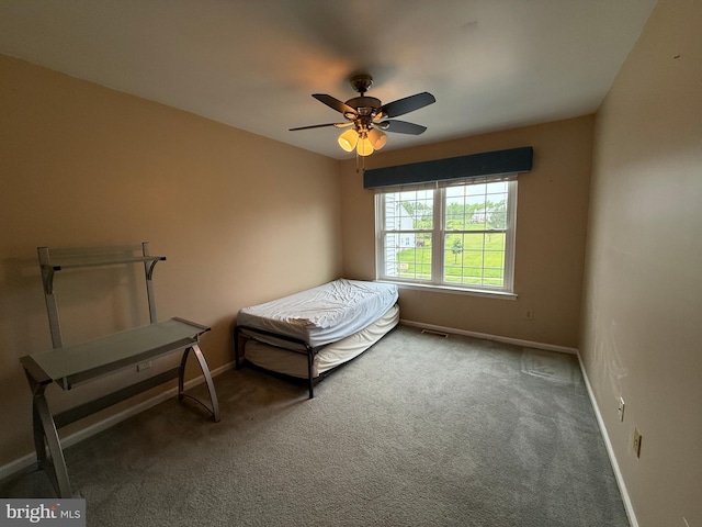 15 E Park Rd, Newtown, PA 18940 - bedroom with baseboards, carpet flooring, and ceiling fan