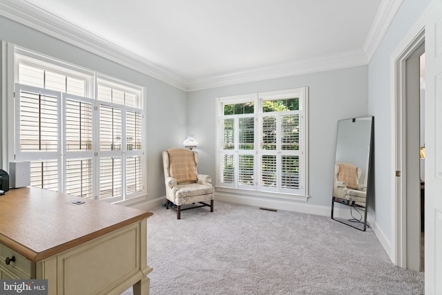 4729 Grand Masters Way, Woodbridge, VA 22192 - living area featuring crown molding and carpet