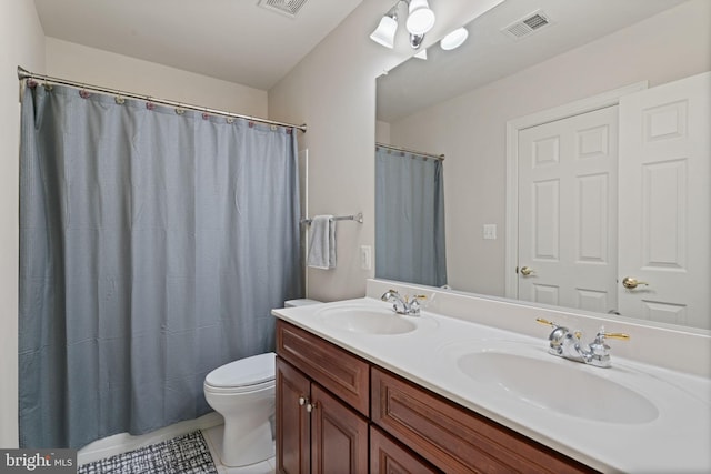 4729 Grand Masters Way, Woodbridge, VA 22192 - full bathroom featuring double vanity, tile patterned floors, and a shower with curtain