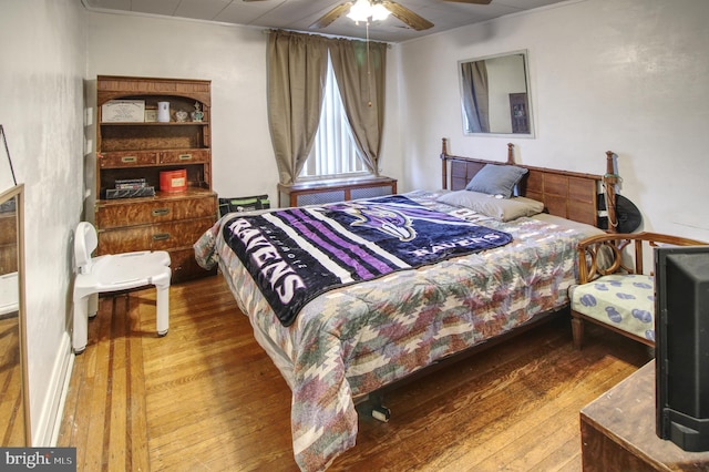 2828 Pelham Ave, Baltimore, MD 21213 - bedroom with hardwood / wood-style floors and a ceiling fan