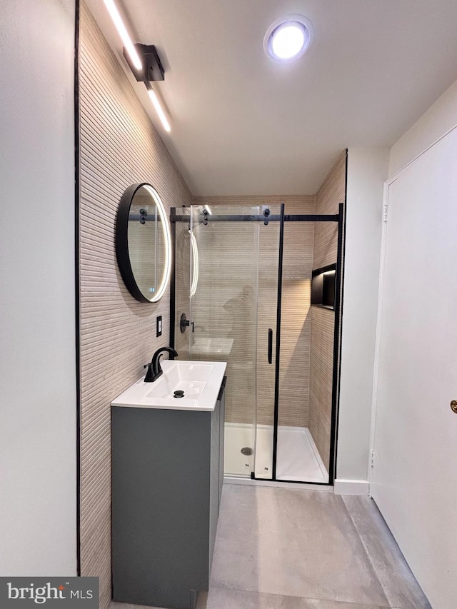 13015 Estelle Rd, Silver Spring, MD 20906 - bathroom with vanity and a shower stall