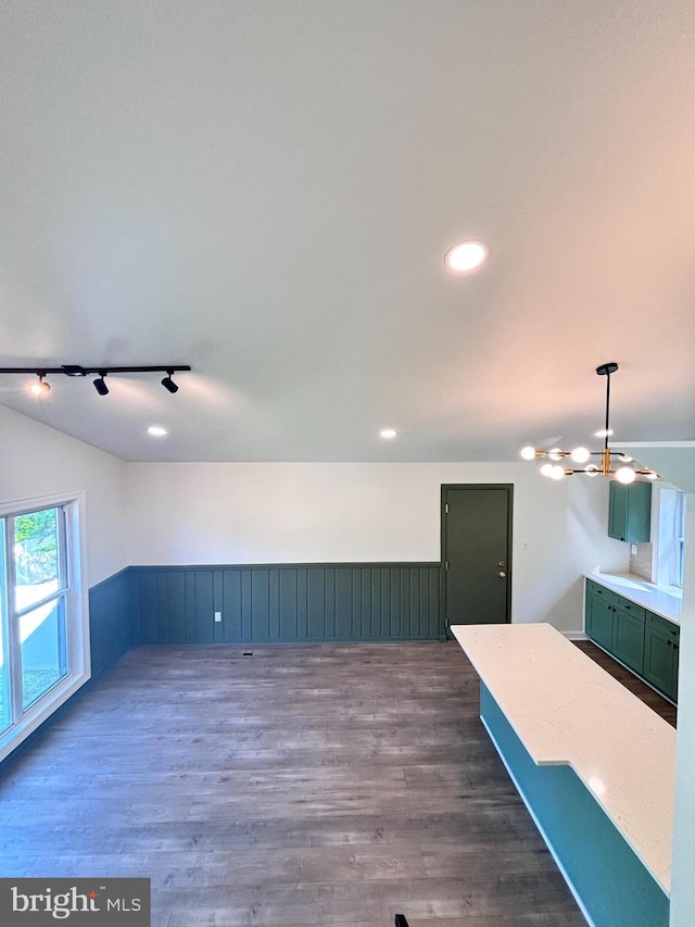 13015 Estelle Rd, Silver Spring, MD 20906 - empty room featuring dark wood-type flooring, track lighting, and recessed lighting