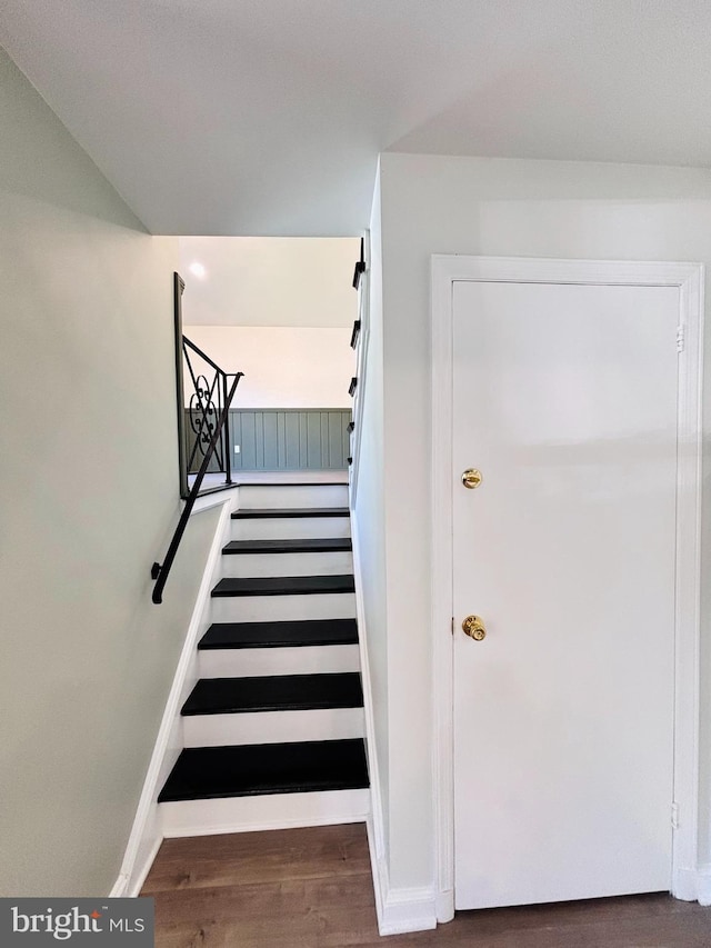 13015 Estelle Rd, Silver Spring, MD 20906 - staircase with wood finished floors and baseboards