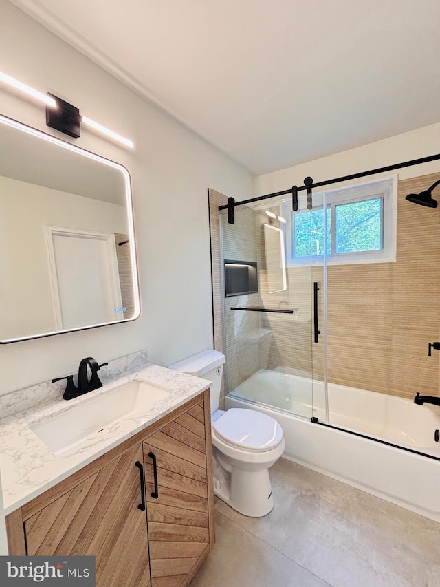 13015 Estelle Rd, Silver Spring, MD 20906 - full bath featuring vanity, toilet, and shower / bath combination with glass door