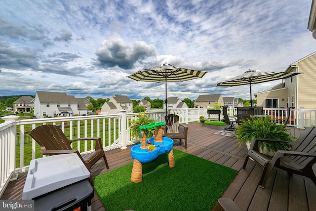 24 Furlong Rd, Douglassville, PA 19518 - wooden deck with a residential view