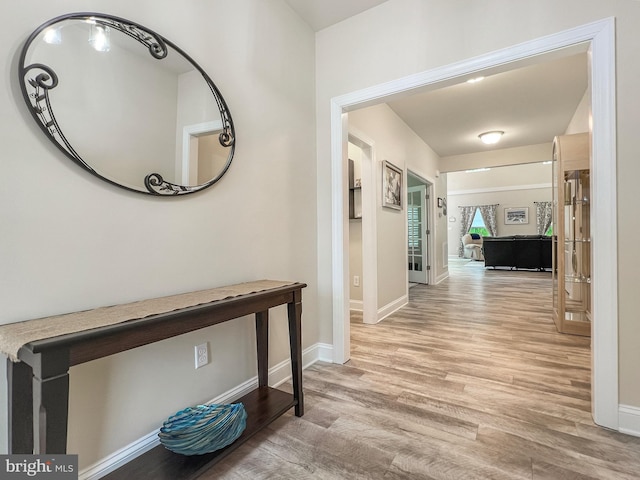 22543 Bradbury Way, Georgetown, DE 19947 - hall with light wood-style flooring and baseboards