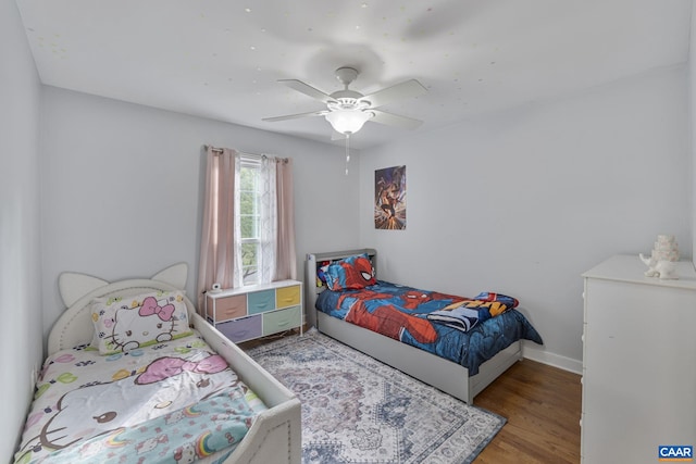 676 Victorian Ct, Charlottesville, VA 22901 - bedroom with wood finished floors, baseboards, and a ceiling fan