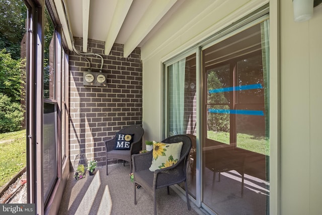 411 N Stiles Ave Unit A5, Maple Shade, NJ 08052 - sunroom / solarium featuring beamed ceiling