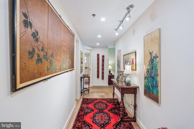 5610 Wisconsin Ave Unit 406, Chevy Chase, MD 20815 - hallway featuring recessed lighting and baseboards