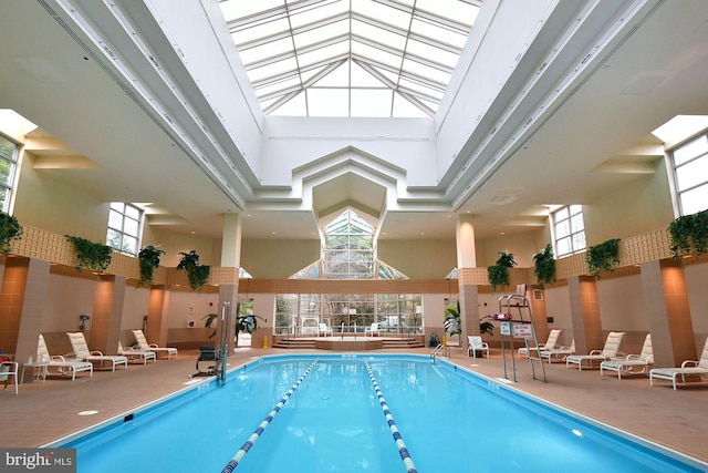 5610 Wisconsin Ave Unit 406, Chevy Chase, MD 20815 - indoor pool featuring a patio area