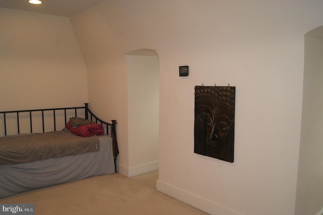 4305 Bradley Ln, Chevy Chase, MD 20815 - carpeted bedroom with arched walkways, recessed lighting, and baseboards