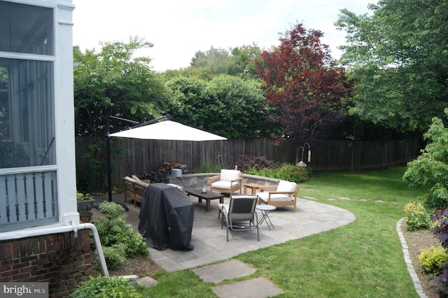 4305 Bradley Ln, Chevy Chase, MD 20815 - view of yard with a patio and an outdoor hangout area