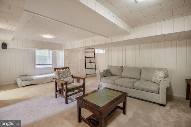 4305 Bradley Ln, Chevy Chase, MD 20815 - living area featuring carpet flooring and wooden walls