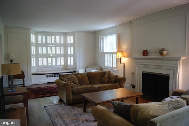 4305 Bradley Ln, Chevy Chase, MD 20815 - living room with wood finished floors and a fireplace