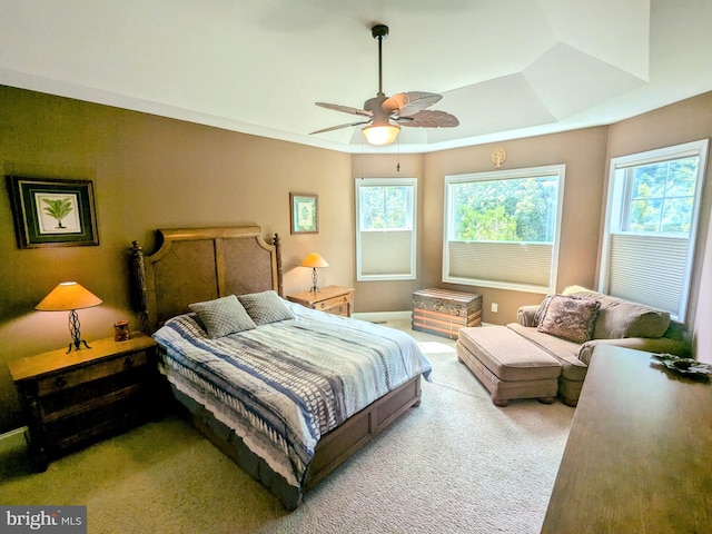 35516 Hedgerow Ln, Rehoboth Beach, DE 19971 - bedroom featuring multiple windows, carpet floors, and a ceiling fan