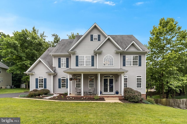 6422 Hard Bargain Cir, Indian Head, MD 20640 - traditional home with a porch and a shingled roof