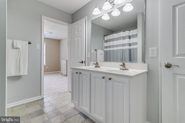 6422 Hard Bargain Cir, Indian Head, MD 20640 - full bath featuring baseboards and double vanity