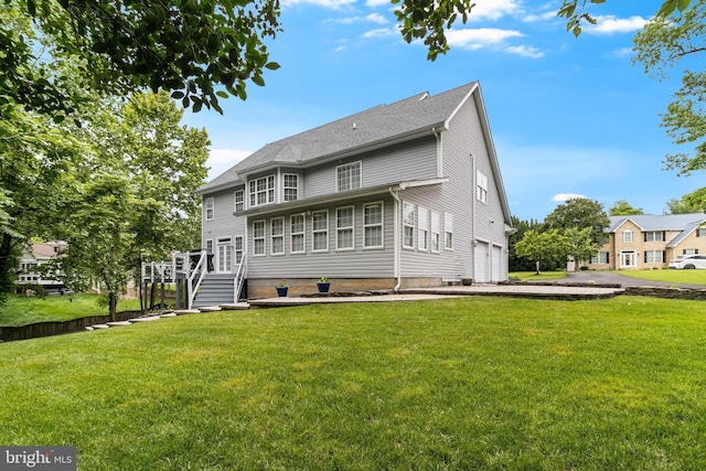 6422 Hard Bargain Cir, Indian Head, MD 20640 - rear view of house with an attached garage and a yard