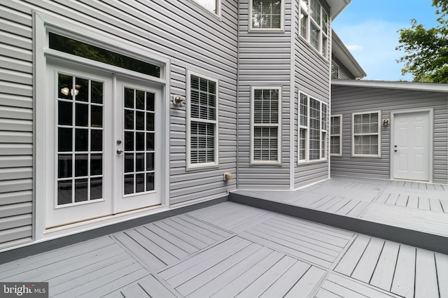 6422 Hard Bargain Cir, Indian Head, MD 20640 - wooden terrace featuring french doors
