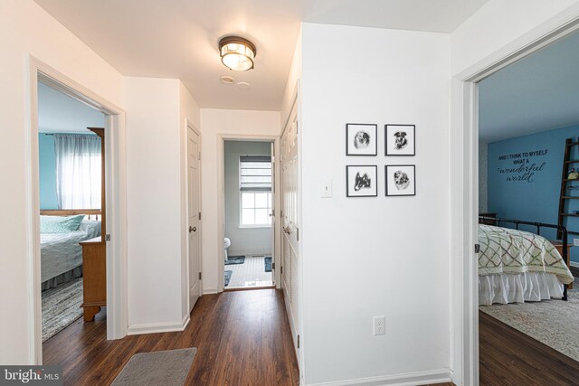 706 Melvin Rd, Telford, PA 18969 - corridor with dark wood-type flooring and baseboards