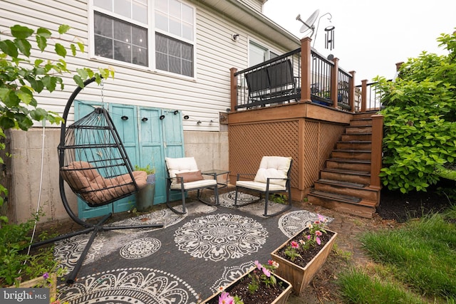 706 Melvin Rd, Telford, PA 18969 - view of patio / terrace featuring stairs and a wooden deck