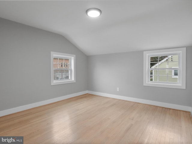 5105 11th St S, Arlington, VA 22204 - additional living space featuring lofted ceiling, hardwood / wood-style floors, baseboards, and healthy amount of natural light