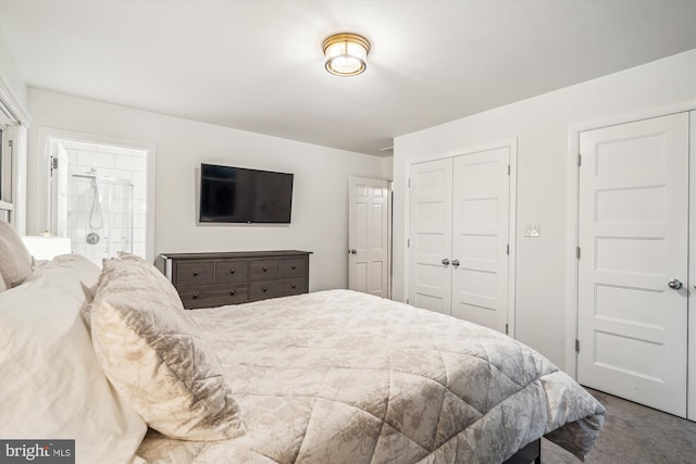 3117 Port Way, Annapolis, MD 21403 - bedroom featuring a closet, carpet floors, and ensuite bath