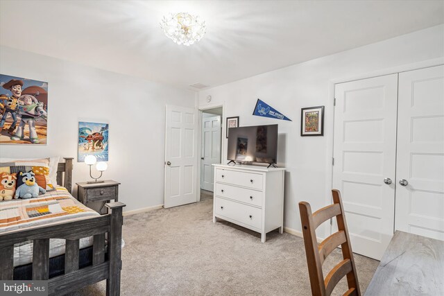 3117 Port Way, Annapolis, MD 21403 - bedroom featuring light carpet, baseboards, and a closet