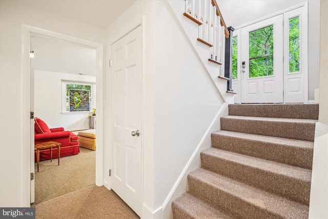 3117 Port Way, Annapolis, MD 21403 - staircase featuring carpet flooring