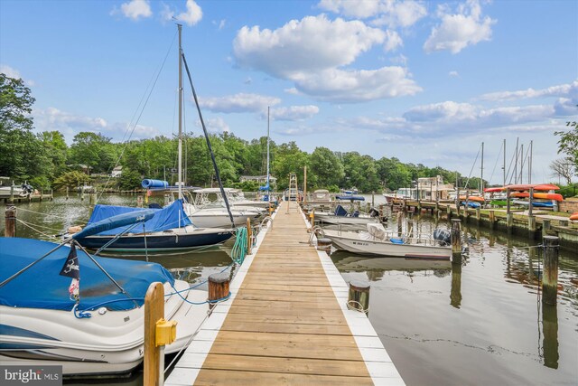3117 Port Way, Annapolis, MD 21403 - dock area with a water view and view of scattered trees