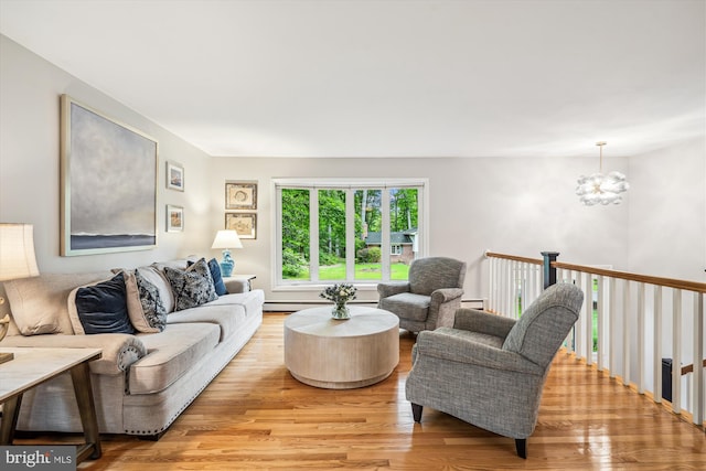 3117 Port Way, Annapolis, MD 21403 - living room with light wood finished floors and a chandelier