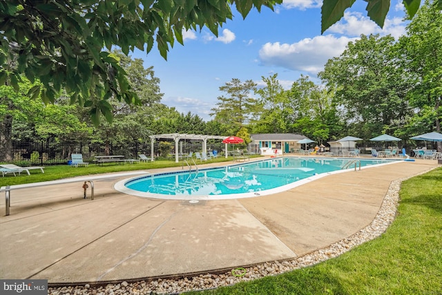 3117 Port Way, Annapolis, MD 21403 - community pool featuring a pergola, a patio, and view of scattered trees