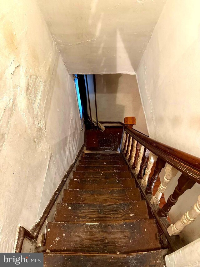 2122 W Toronto St, Philadelphia, PA 19132 - stairs with hardwood / wood-style floors