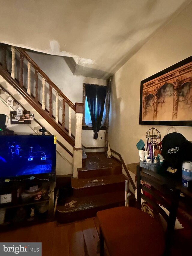 2122 W Toronto St, Philadelphia, PA 19132 - stairs with wood finished floors