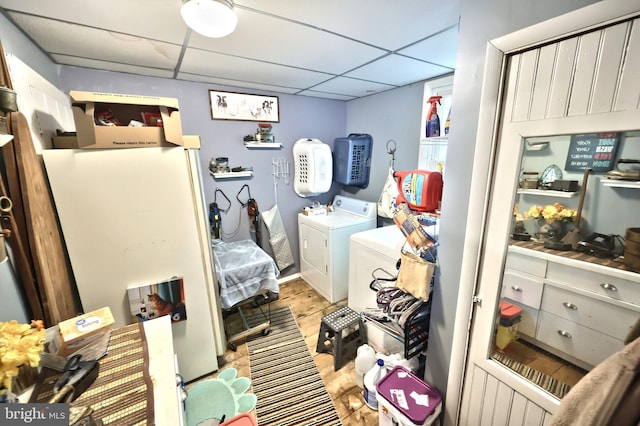 2241 Craley Rd, Windsor, PA 17366 - washroom featuring separate washer and dryer and wood finished floors