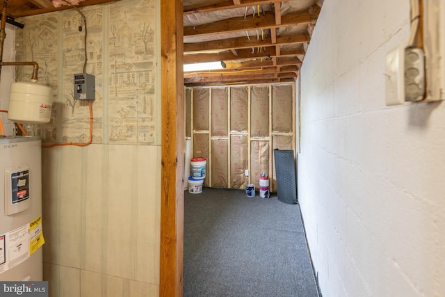 724 E Curtin St, Bellefonte, PA 16823 - unfinished basement with electric water heater