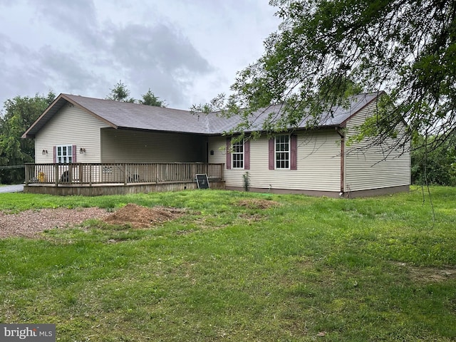 11 Pony Rd, Bridgeton, NJ 08302 - back of house featuring a wooden deck and a yard