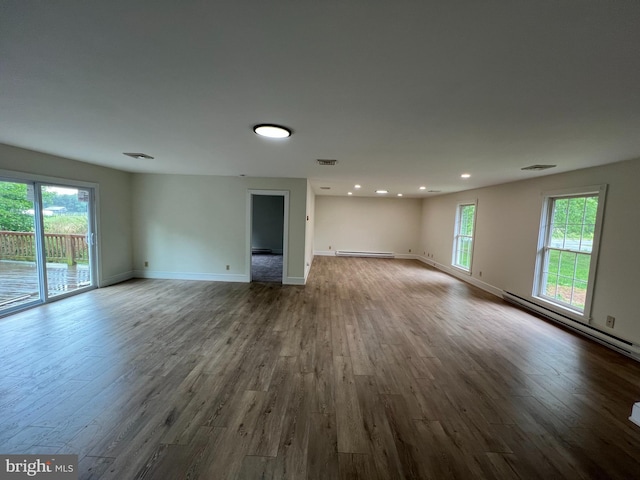 11 Pony Rd, Bridgeton, NJ 08302 - unfurnished room with wood finished floors, recessed lighting, baseboards, and a baseboard heating unit